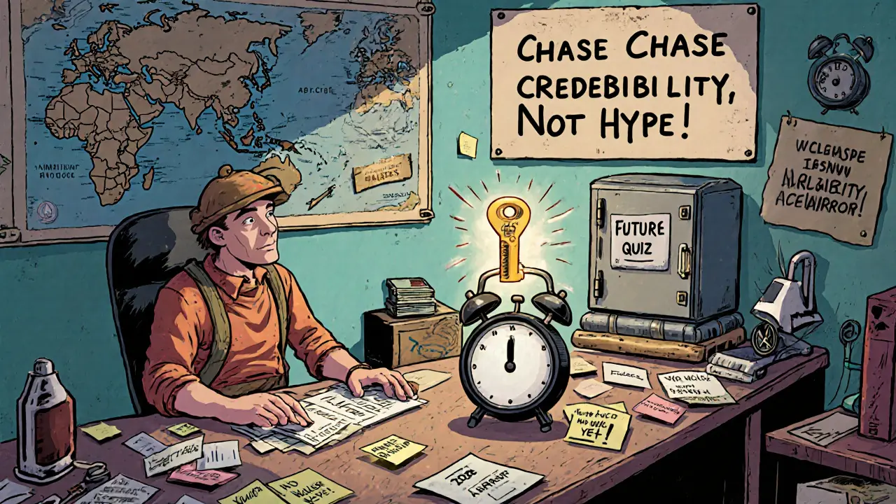 Explorer at desk with Astar Network maps and a glowing key labeled &#039;Future Access&#039;, vintage cartoon style.