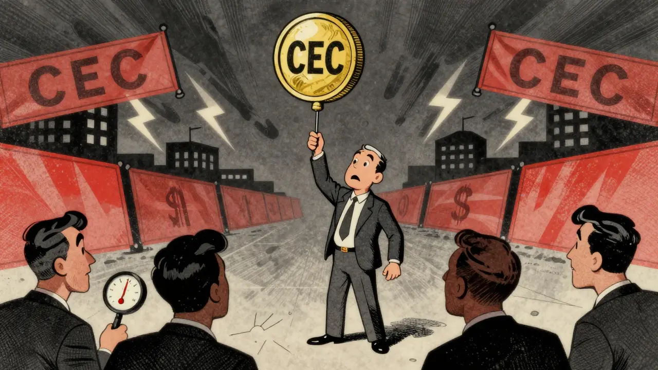 Symbolic depiction of market risk with deflating investment token