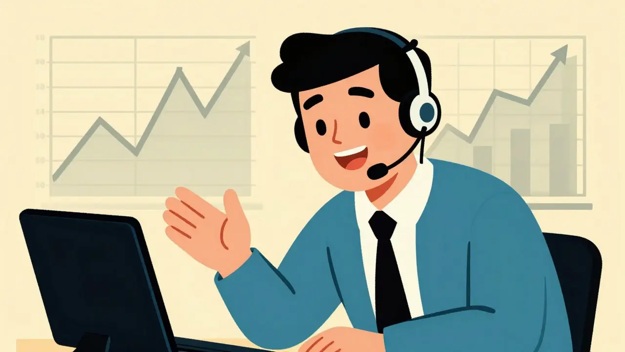 A friendly vintage cartoon support agent providing a human touch.