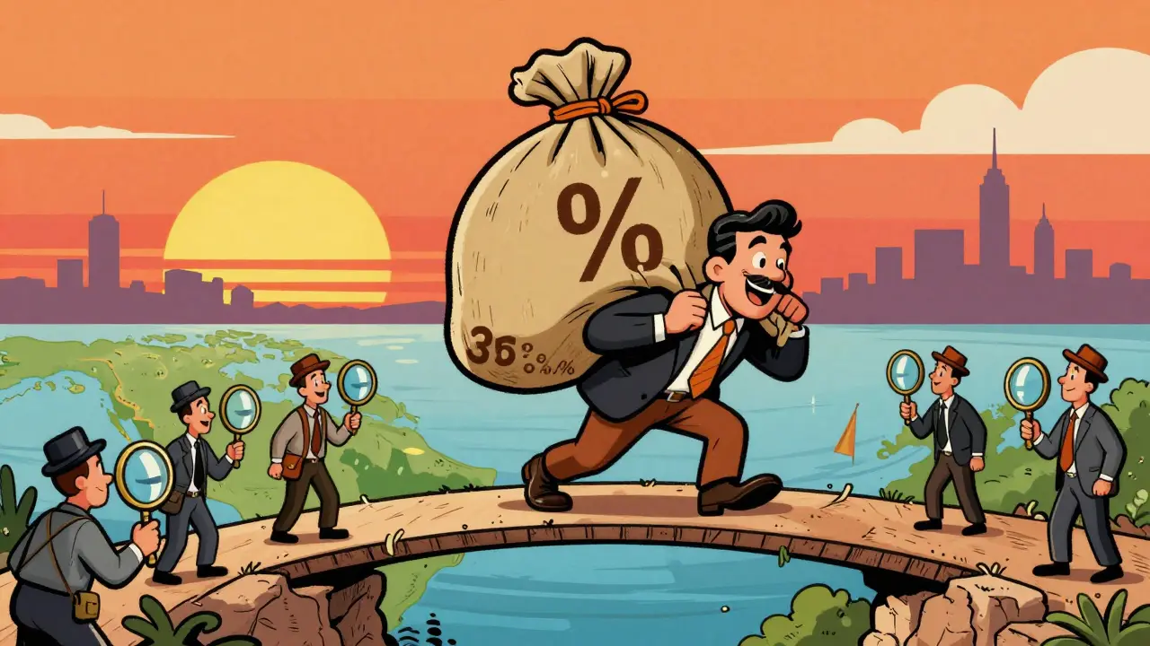 Illustration of investor carrying heavy tax burden for crypto moves