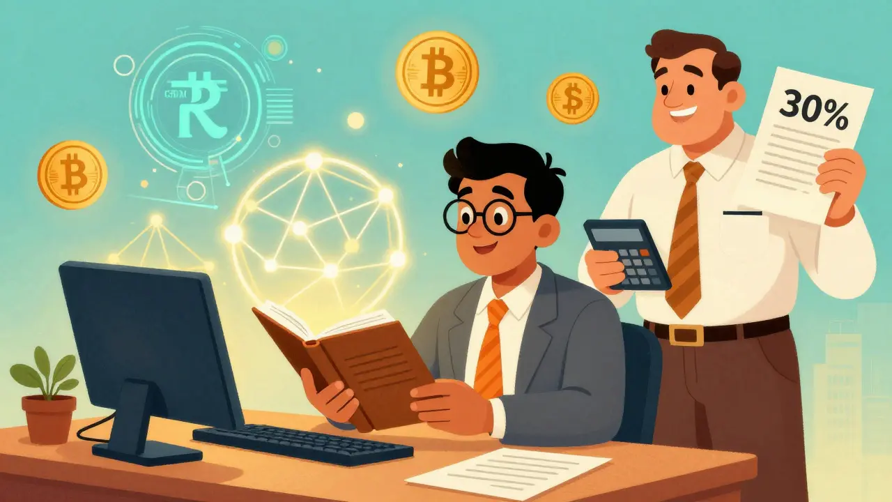 Investor navigating crypto taxes and regulations