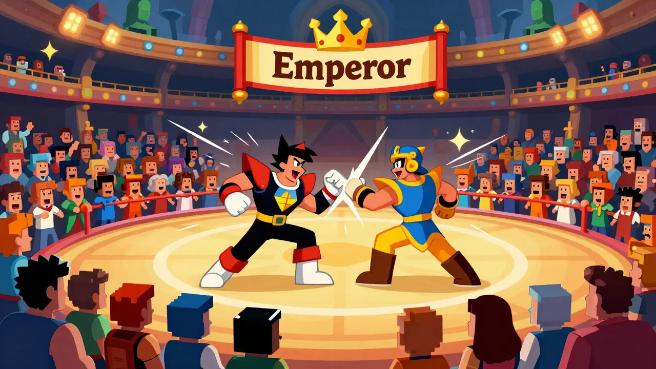 Fantasy MOBA battle scene with NFT heroes
