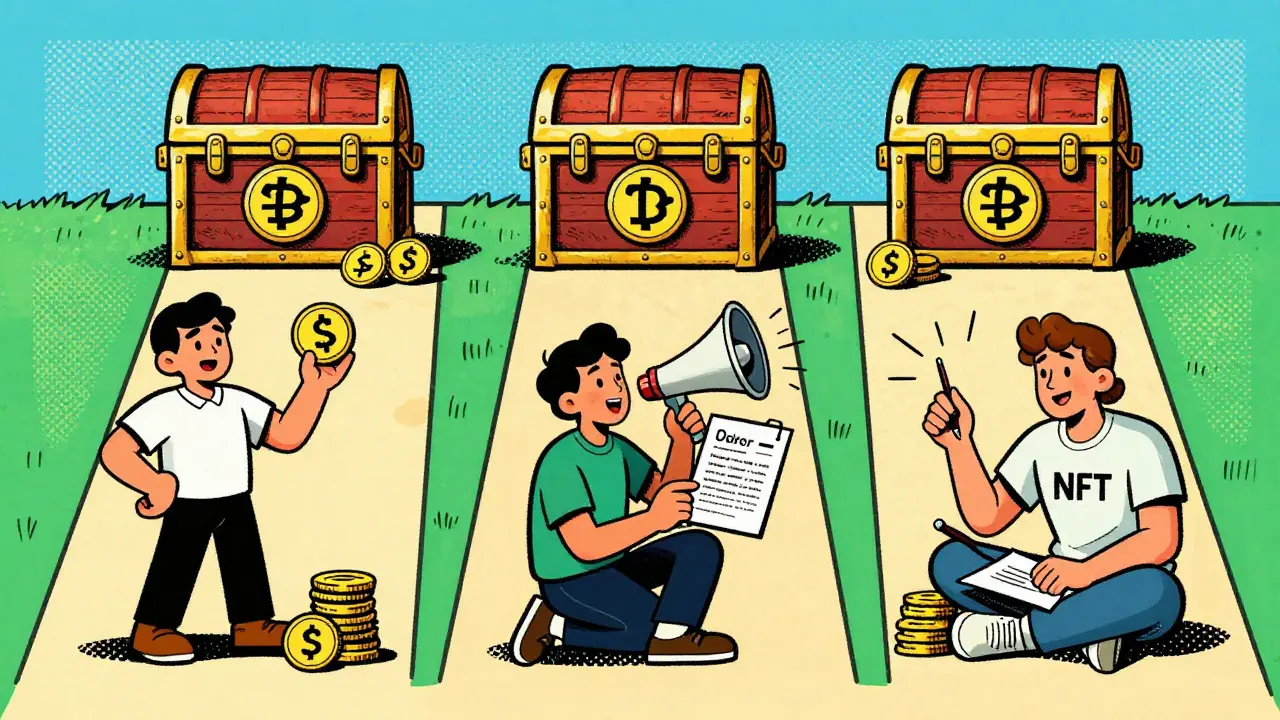 Three paths to earning CORA: voting, sharing, and creating