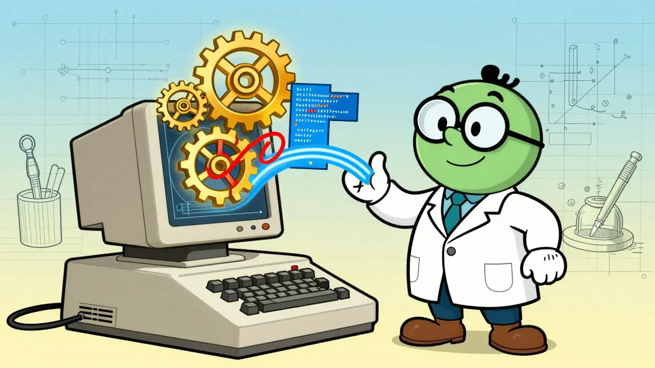 Vintage illustration of a developer easily deploying code on Moonbeam