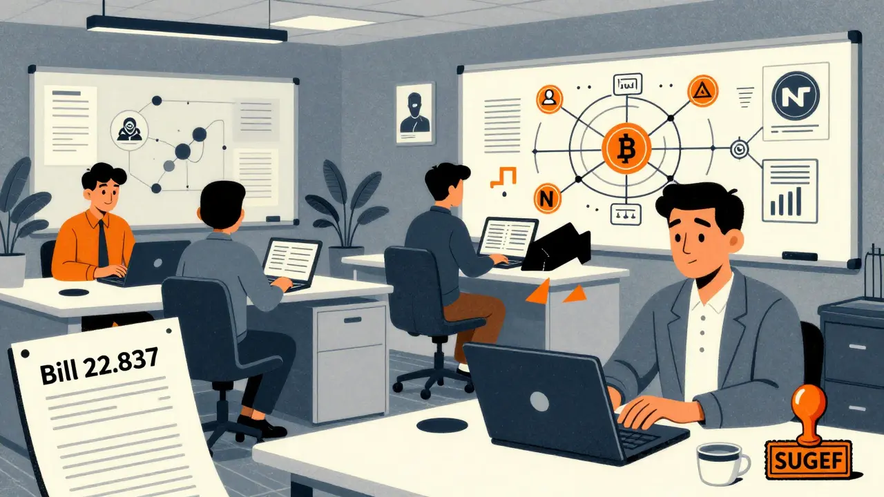 Cartoon of Costa Rican tech startups facing new crypto laws