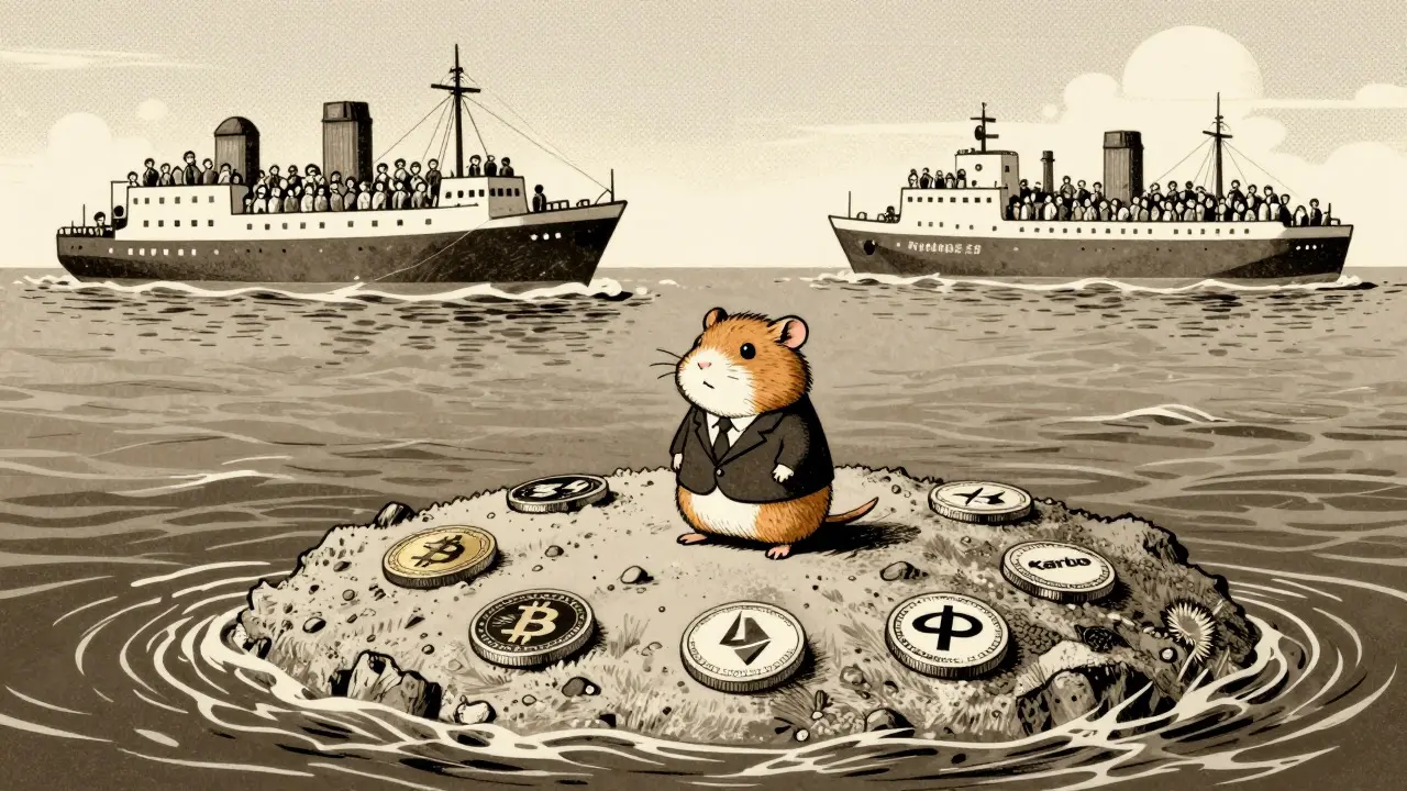 Lonely hamster on an island with six coins vs big exchanges.