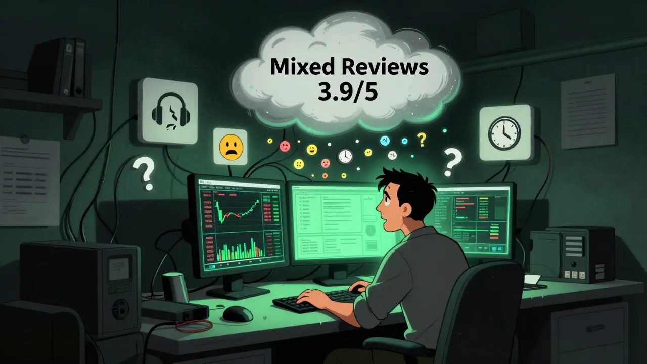Overwhelmed trader dealing with mixed reviews and complex bots